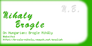 mihaly brogle business card